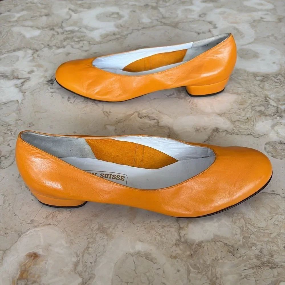 Bally Suisse Romain Nappa Leather Ballerina Flats 1970s Vintage - Picture 5 of 12
